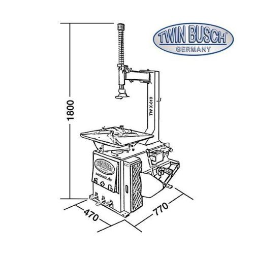 Kombi-Set: Reifenmontagemaschine TWX-610 und Reifenwuchtmaschine handbetrieben semi autom. - TWF-100