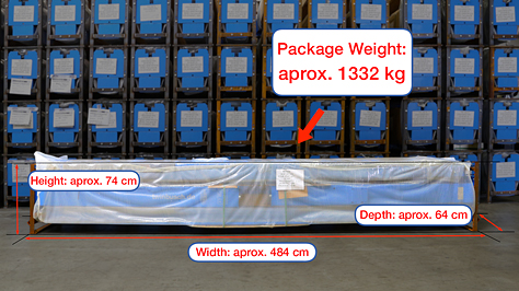 Shipping dimensions and weigh